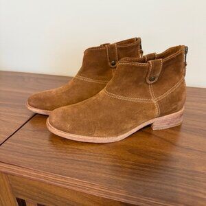 Johnston & Murphy Ankle Boots – Brown Suede – Zipper in back - Women’s Size 6.5M
